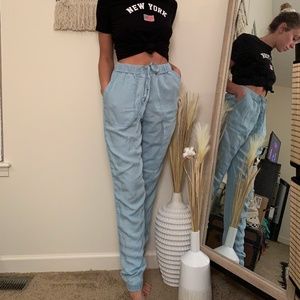 NWT Forever 21 Denim Jean Jogger - M